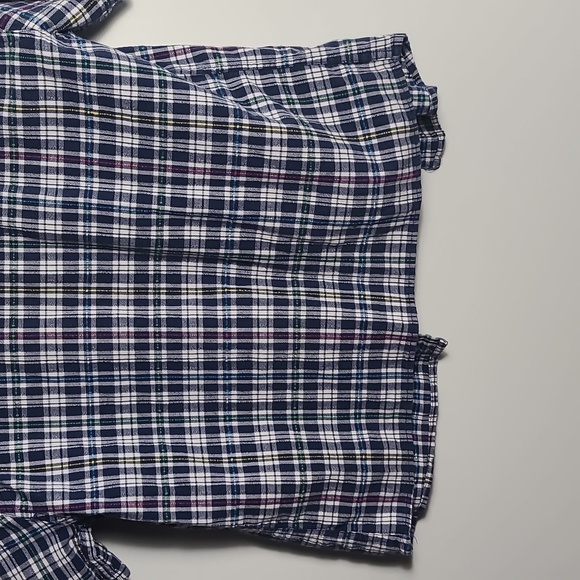 LEMON GRASS Short Sleeve Flannel Multi Color Casual Button Down Shirt Size Large - Picture 12 of 15